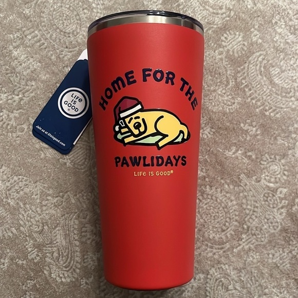 Brand New Life is Good Home for the Pawildays Red Christmas Tumbler Dog Thermos - Picture 14 of 14